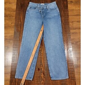 JBD Just Black Denim Womens 29×30 Jeans Wide Leg Blue High Waisted Cross Waist